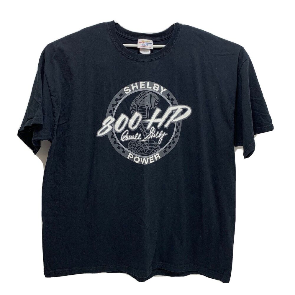 Mens Black Genuine Carroll Shelby American Cobra 800 HP T-shirt Sz 3XL